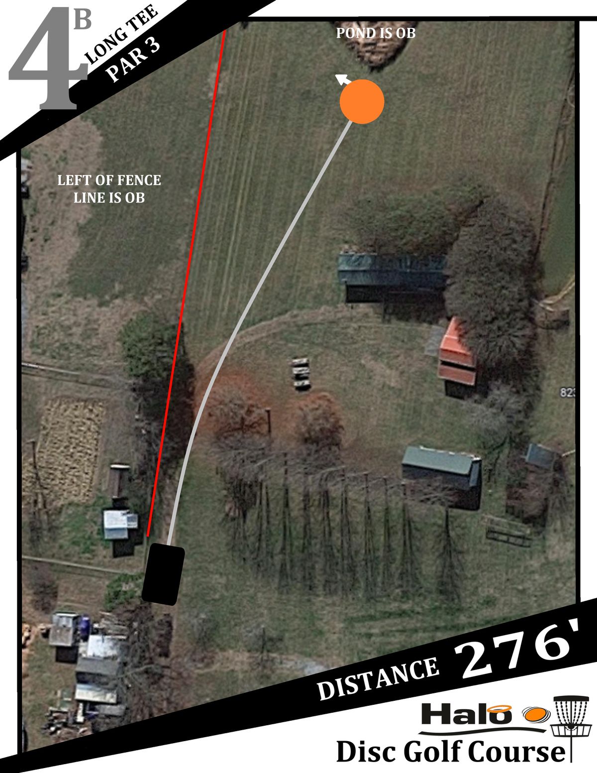 Hole 4 Long Tee Sign