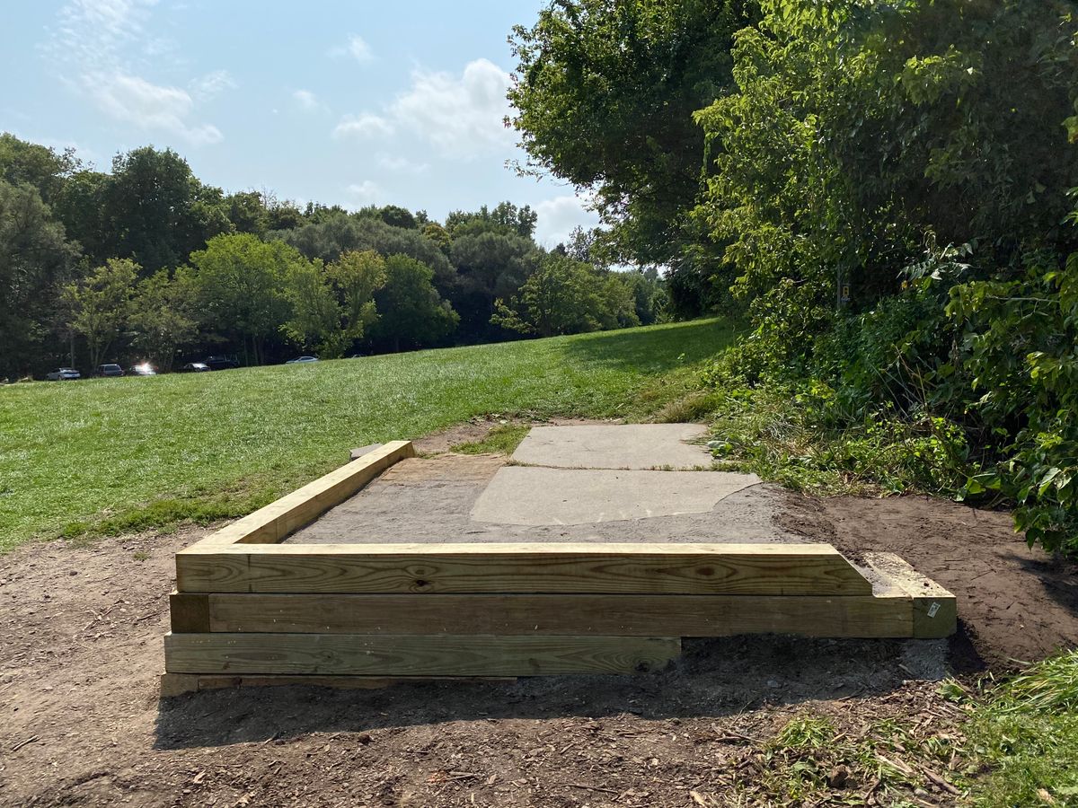 Hole 18, short tee, September 2020