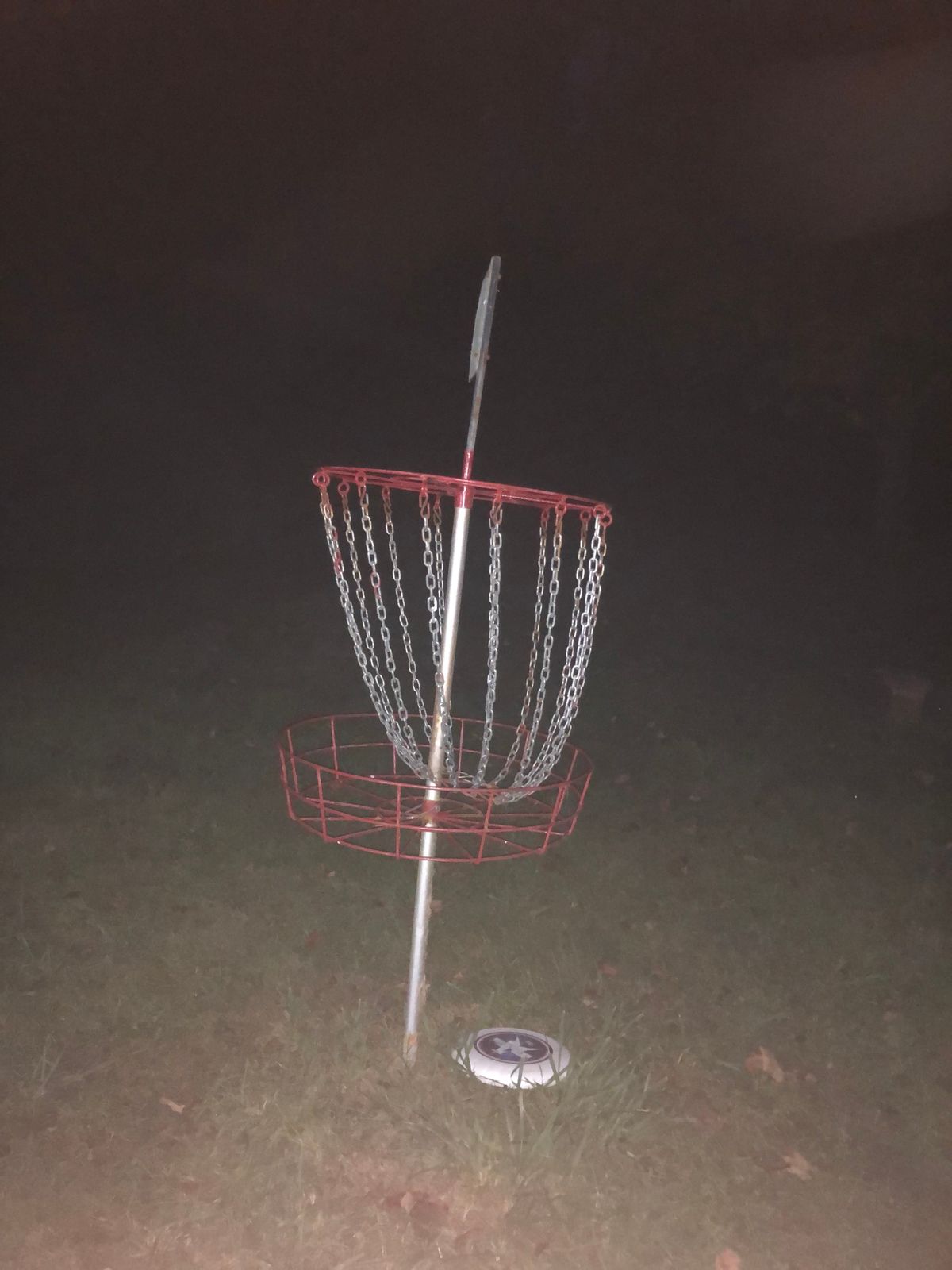 Hole 1 looking back at night