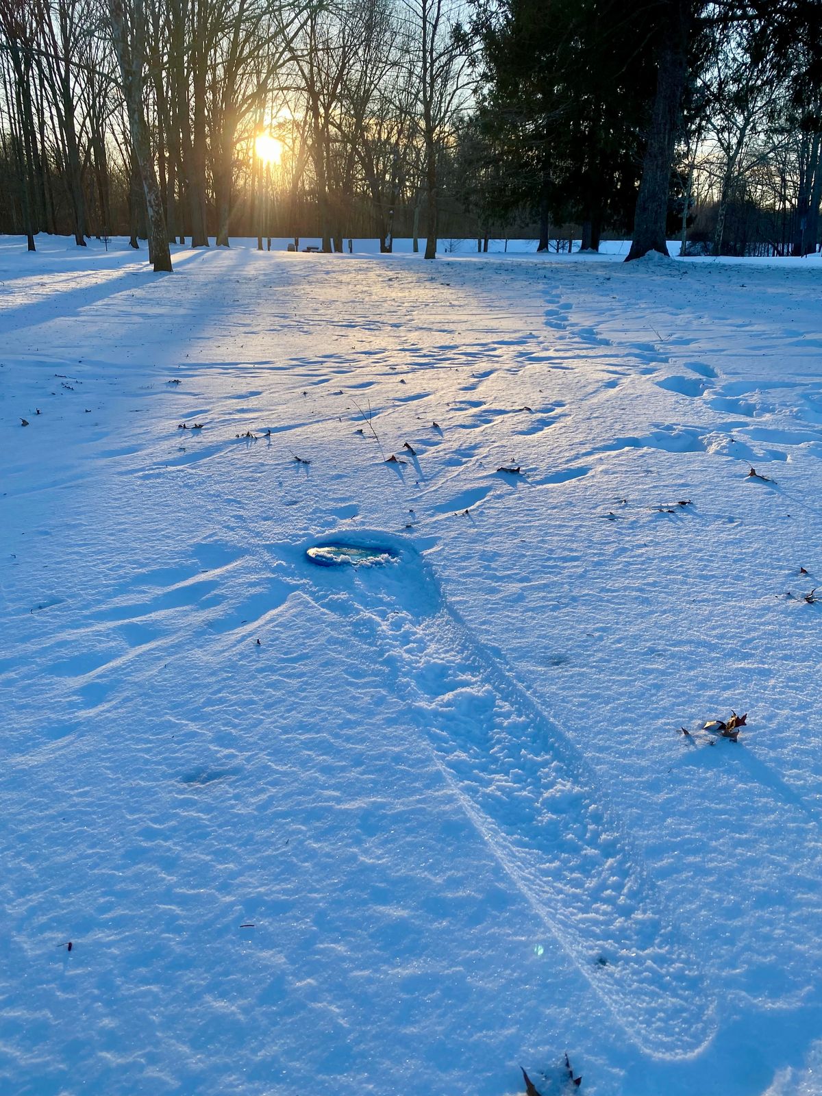 Skidding to a stop on hole 2