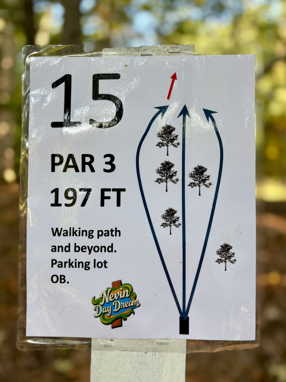 Hole 15 tee sign