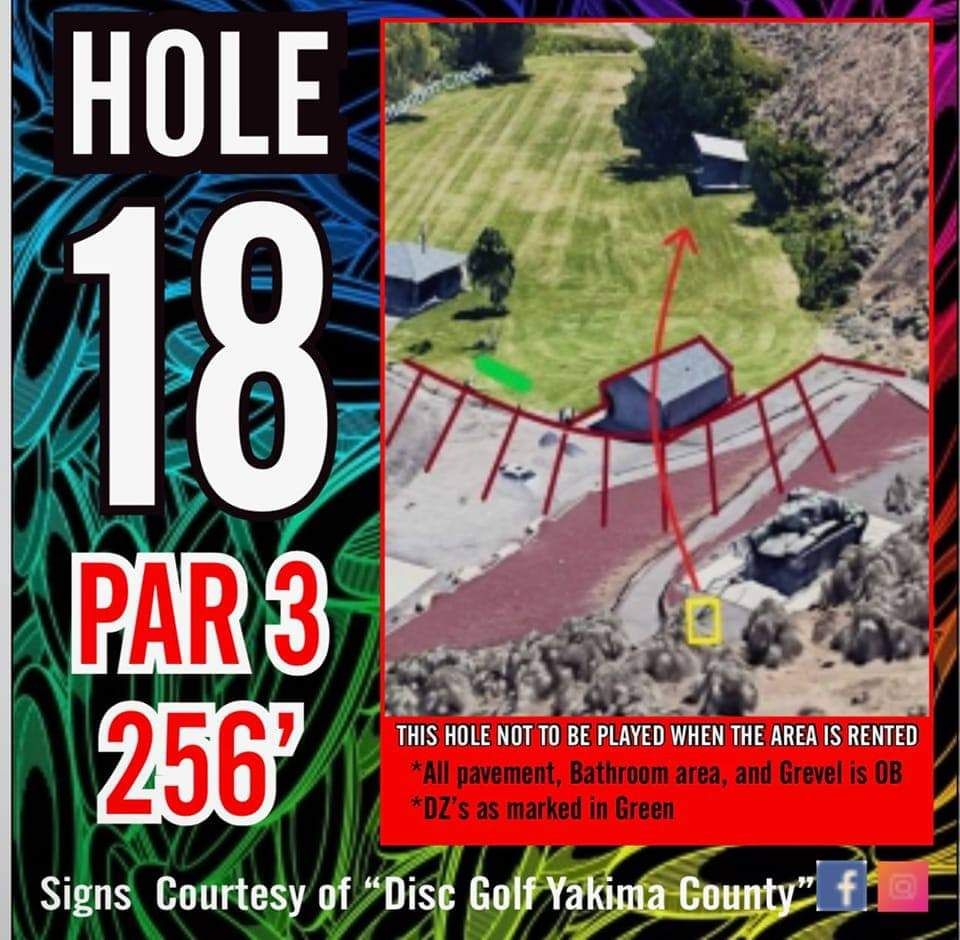 New Tee Signs from "Great American Sign Company" courtesy of 'Disc Golf Yakima County' installed! Baskets 16/17/18 to be placed early 2024!