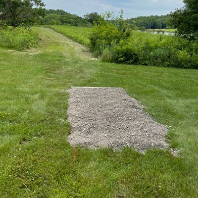 Hole 2 Tee Pad (Narrow fairway + extremely dense rough on either side)