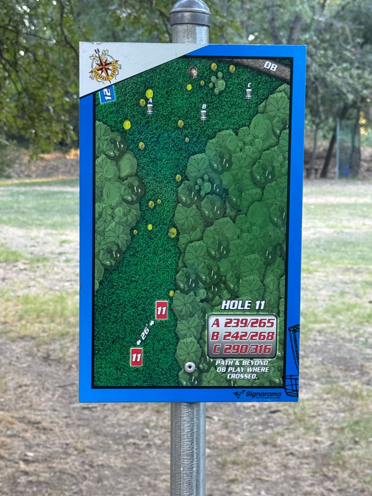 Hole 11 tee sign