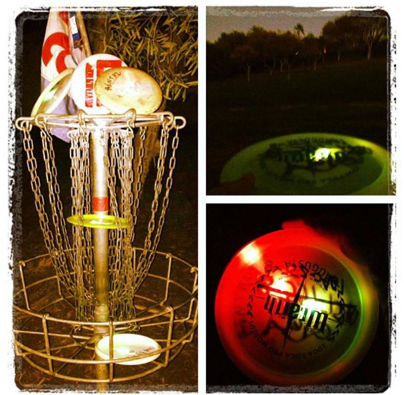 That one time my buddy and I put lights on our discs n played a full 18