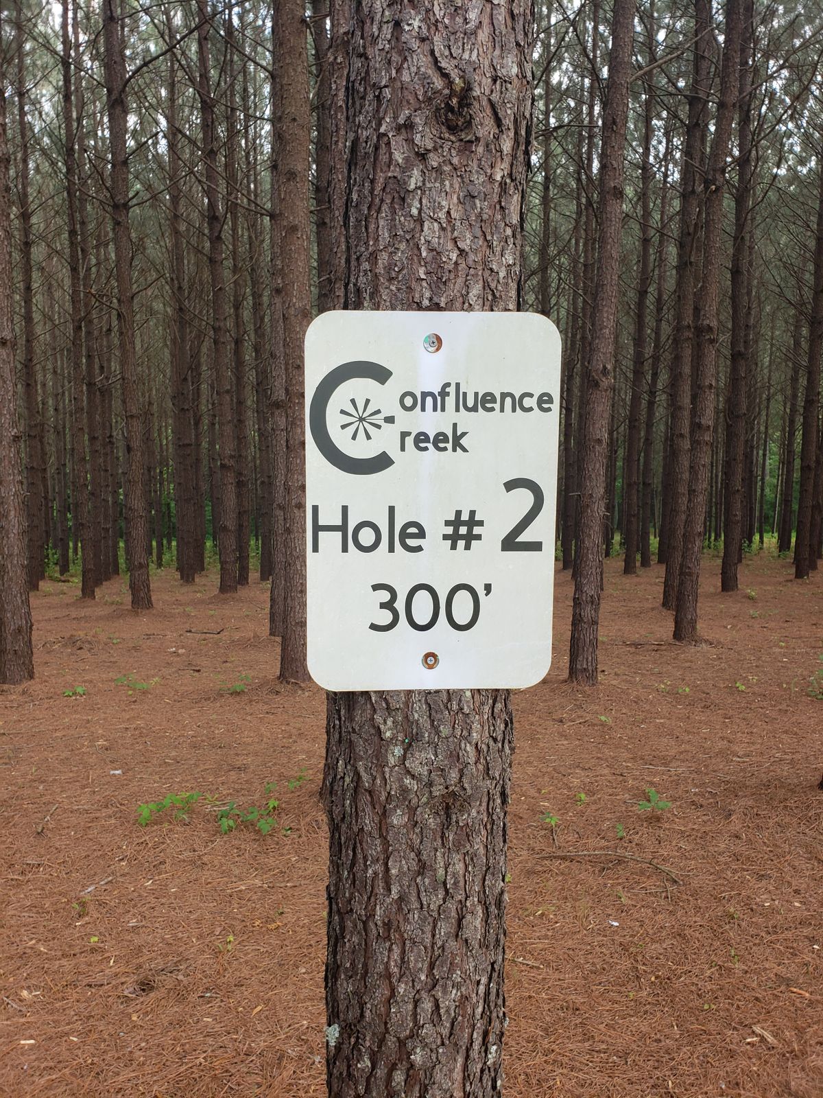 Hole 2 tee sign