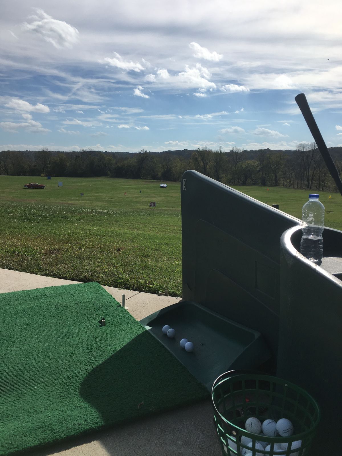 The tree line is where about half of the baskets are, so be on the lookout for flying balls.