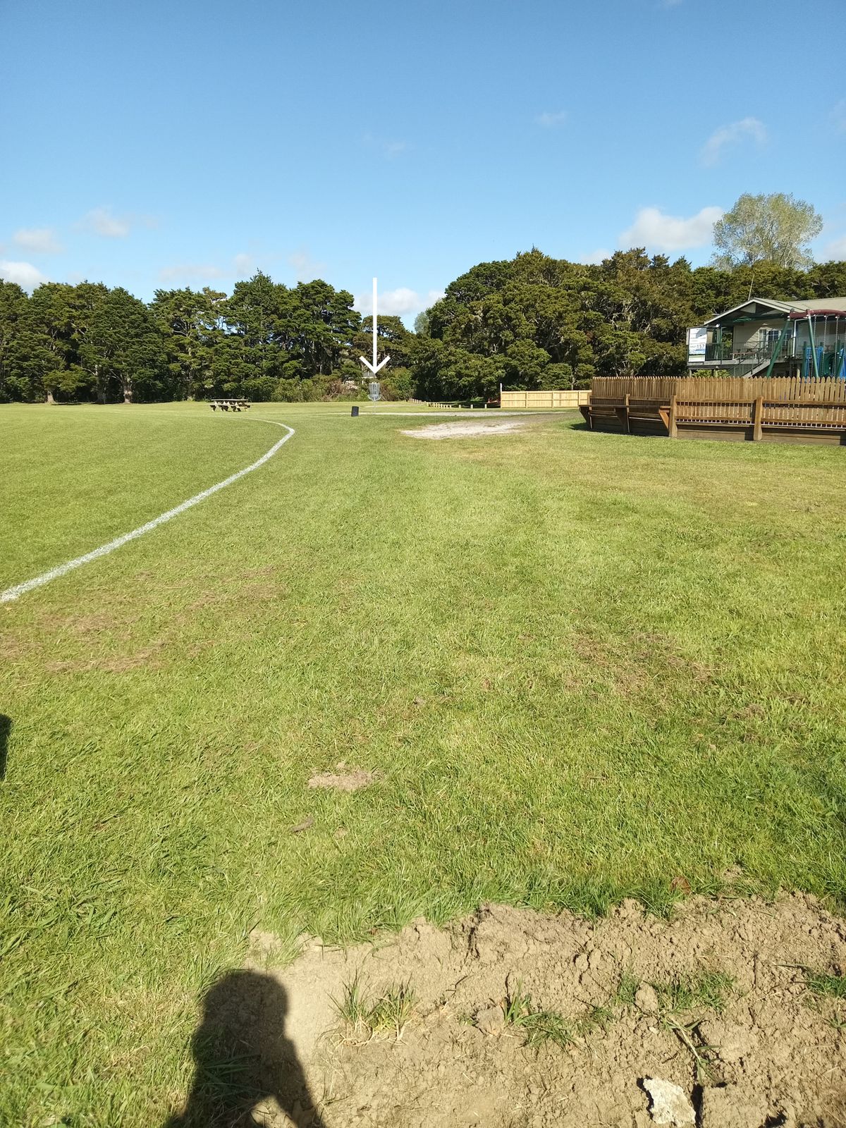Hole 10, little pitch to the petanque court
