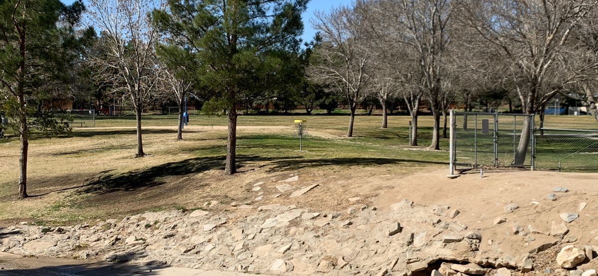 No. 5 basket on other side of wash from the tee pad.
