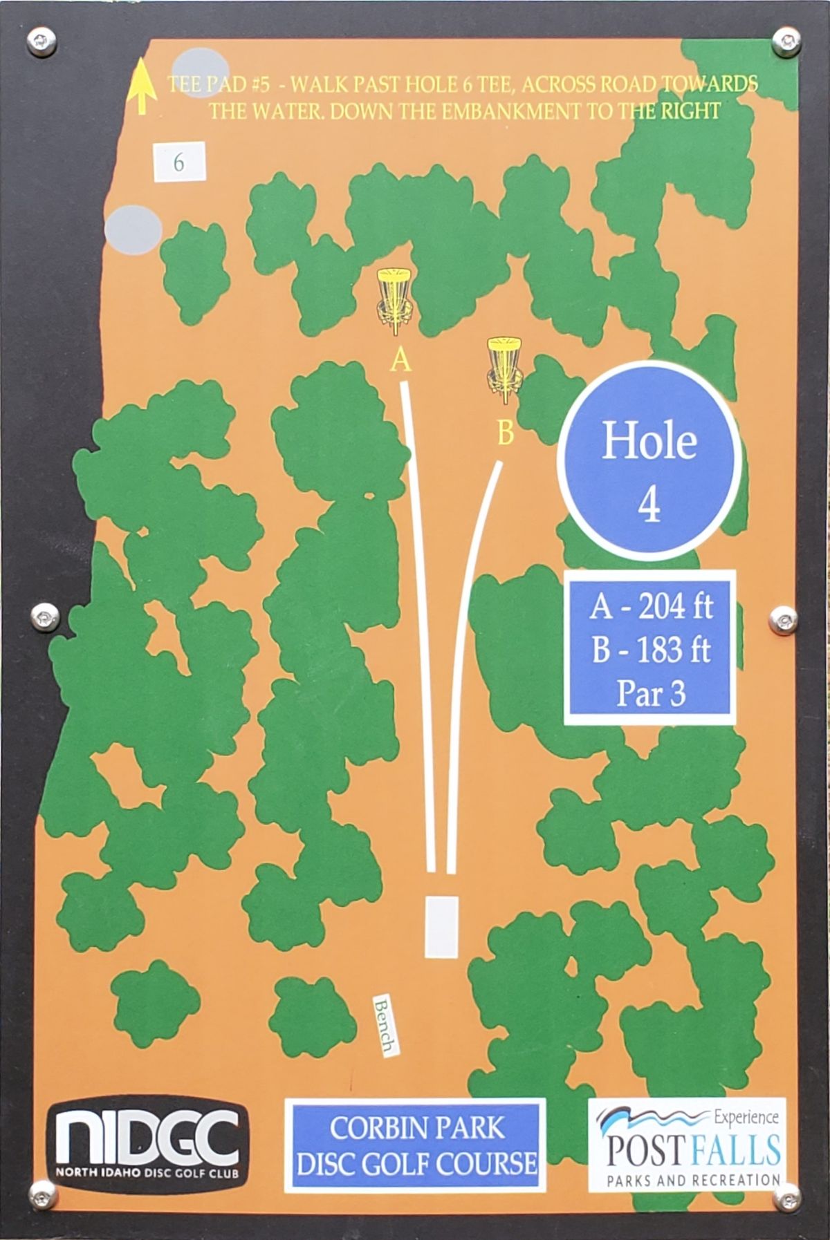 Tee sign hole 4