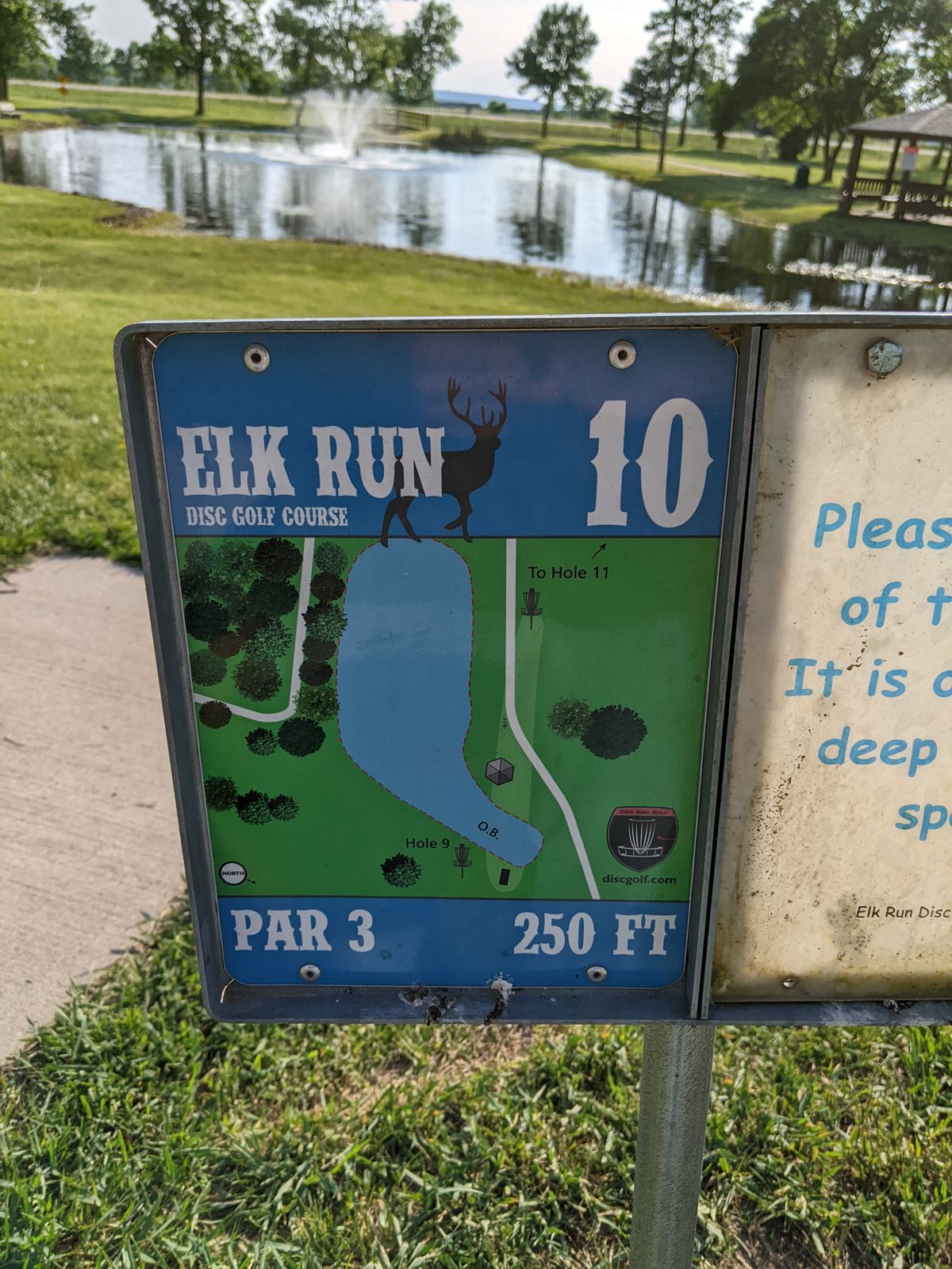 Hole 10 sign