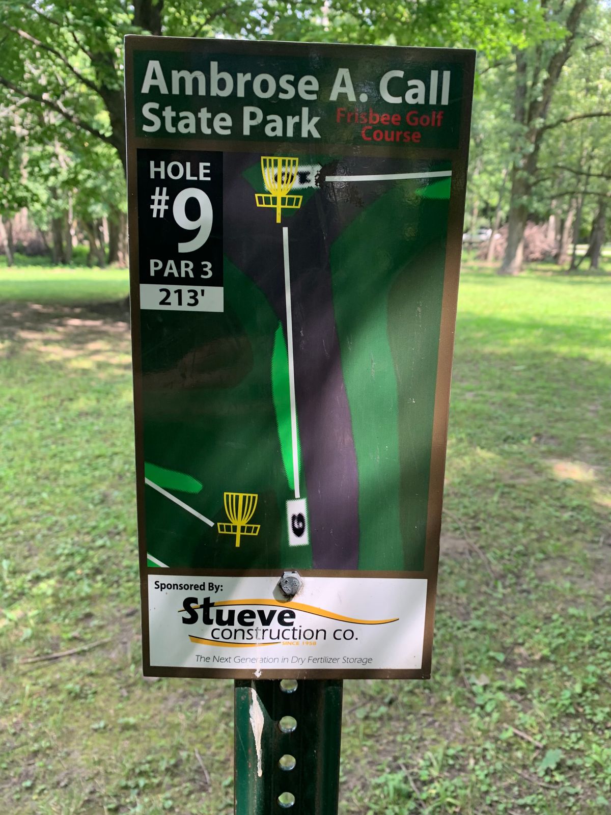 Hole 9 Tee Sign