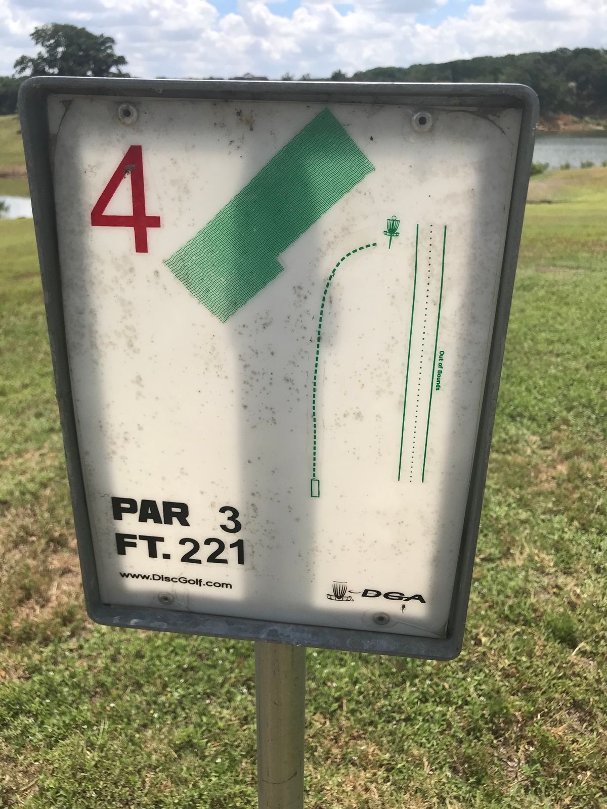 Hole 4 tee sign