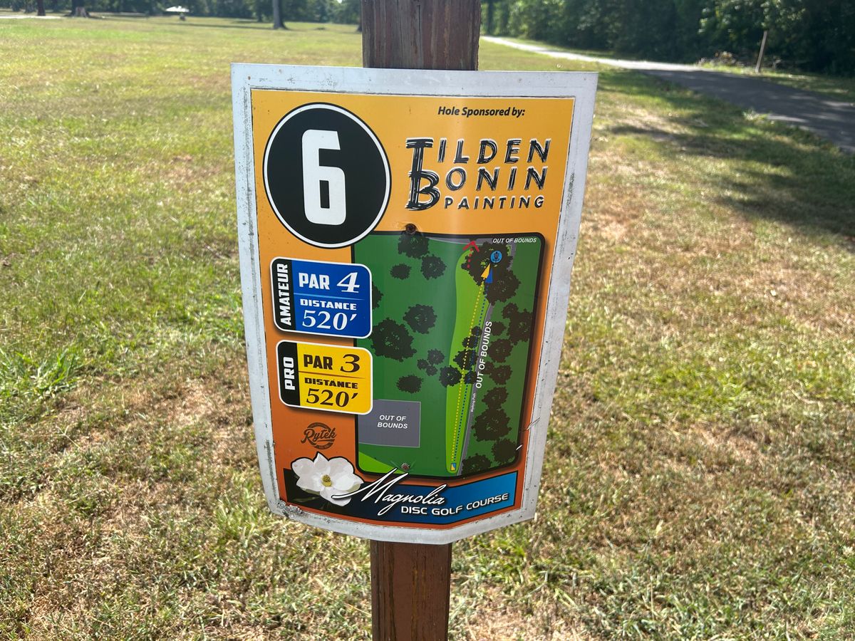 Hole 6 Tee Sign