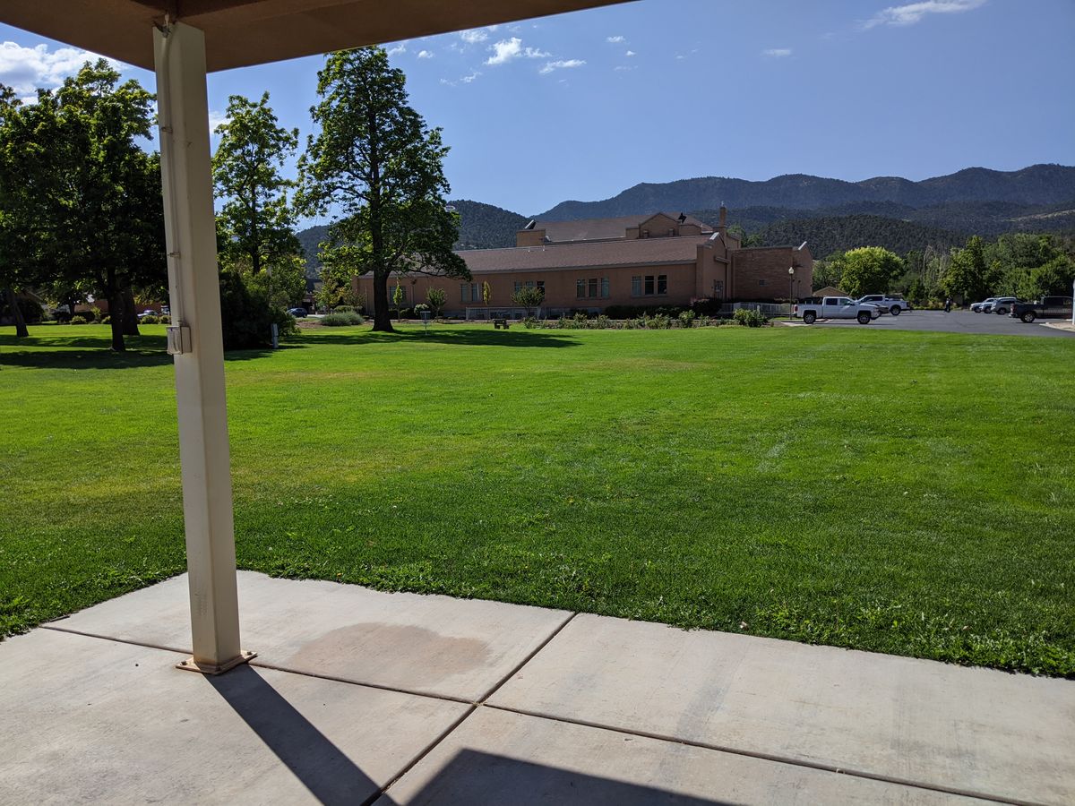 Hole #6 143 ft, Par 3. Throw from concrete Picnic area