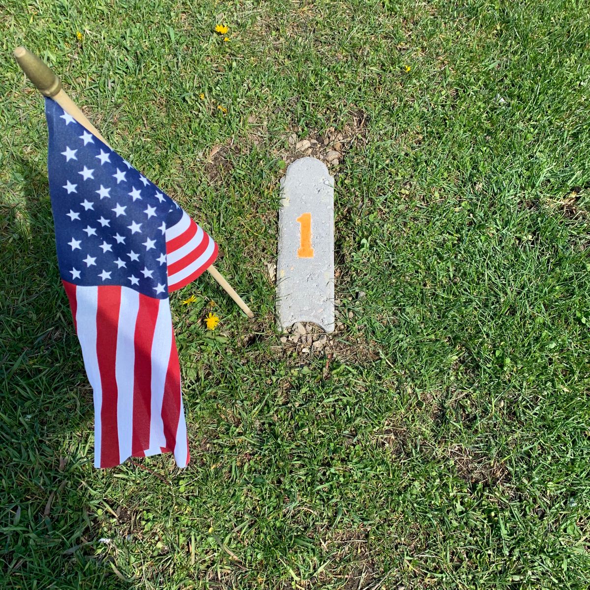 Hole #1 tee marker