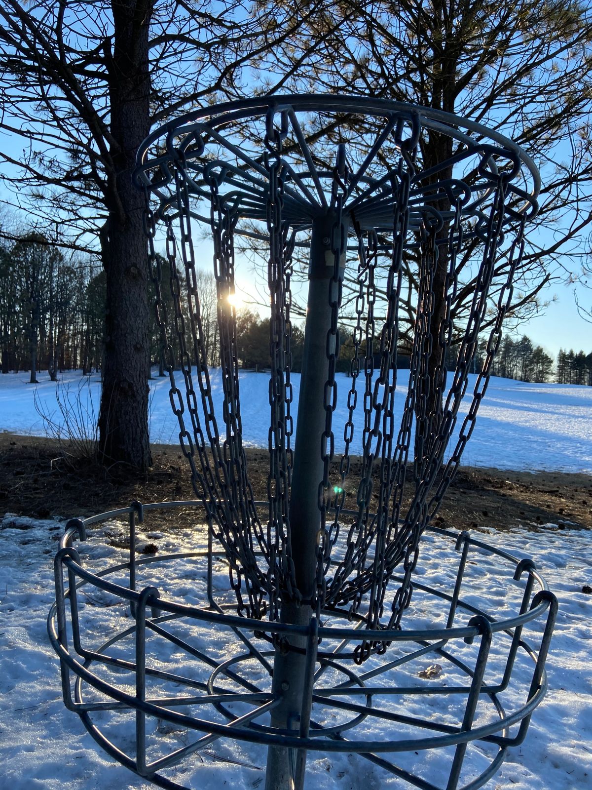 Sun setting on hole 22