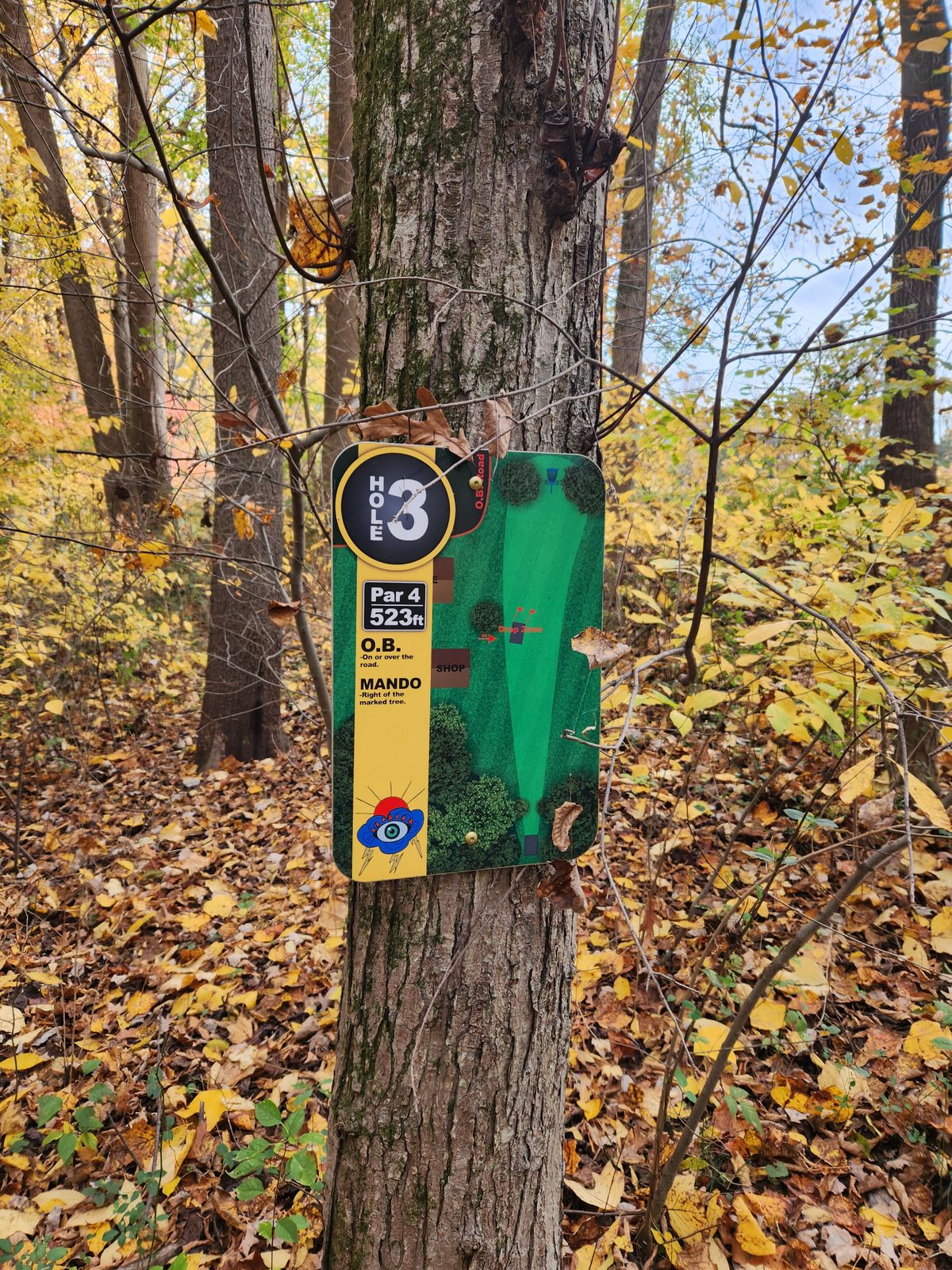 Hole 3 sign