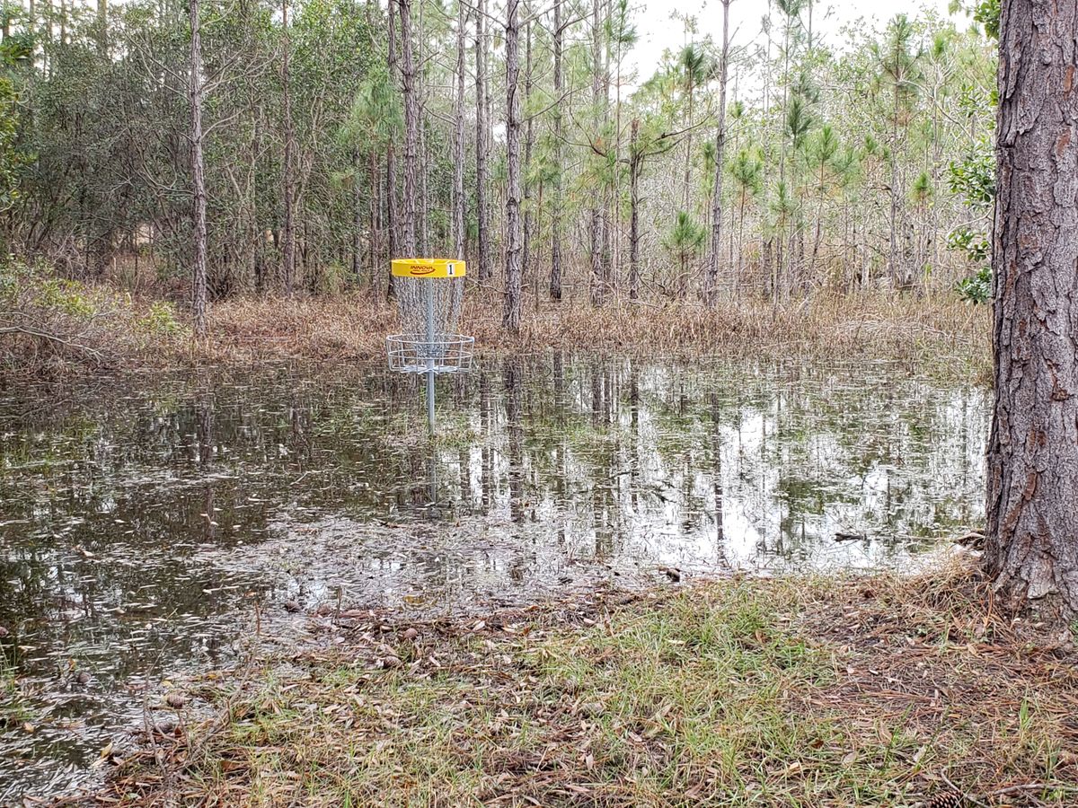 Hole 1 under water