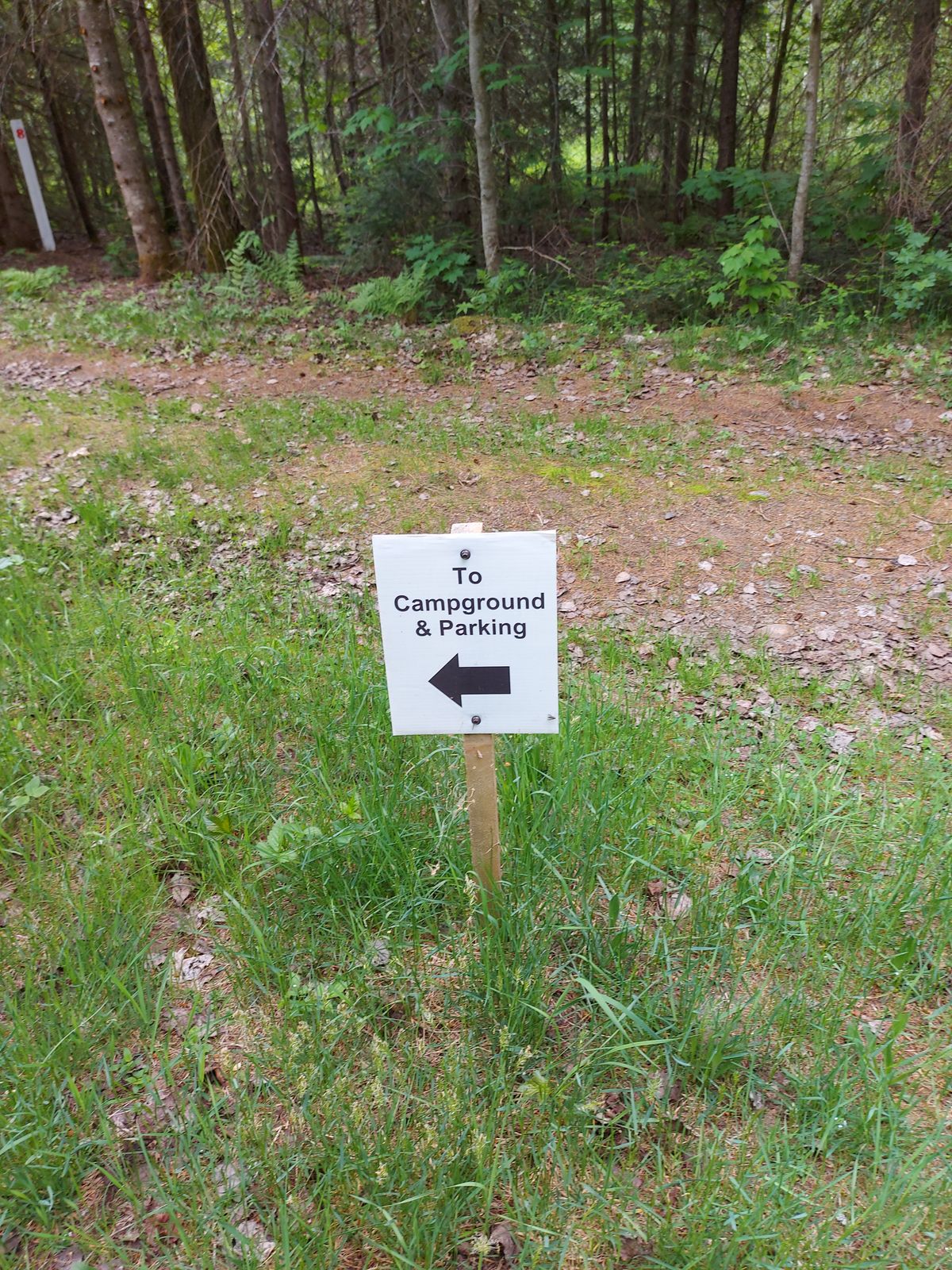 To campground and parking lot.