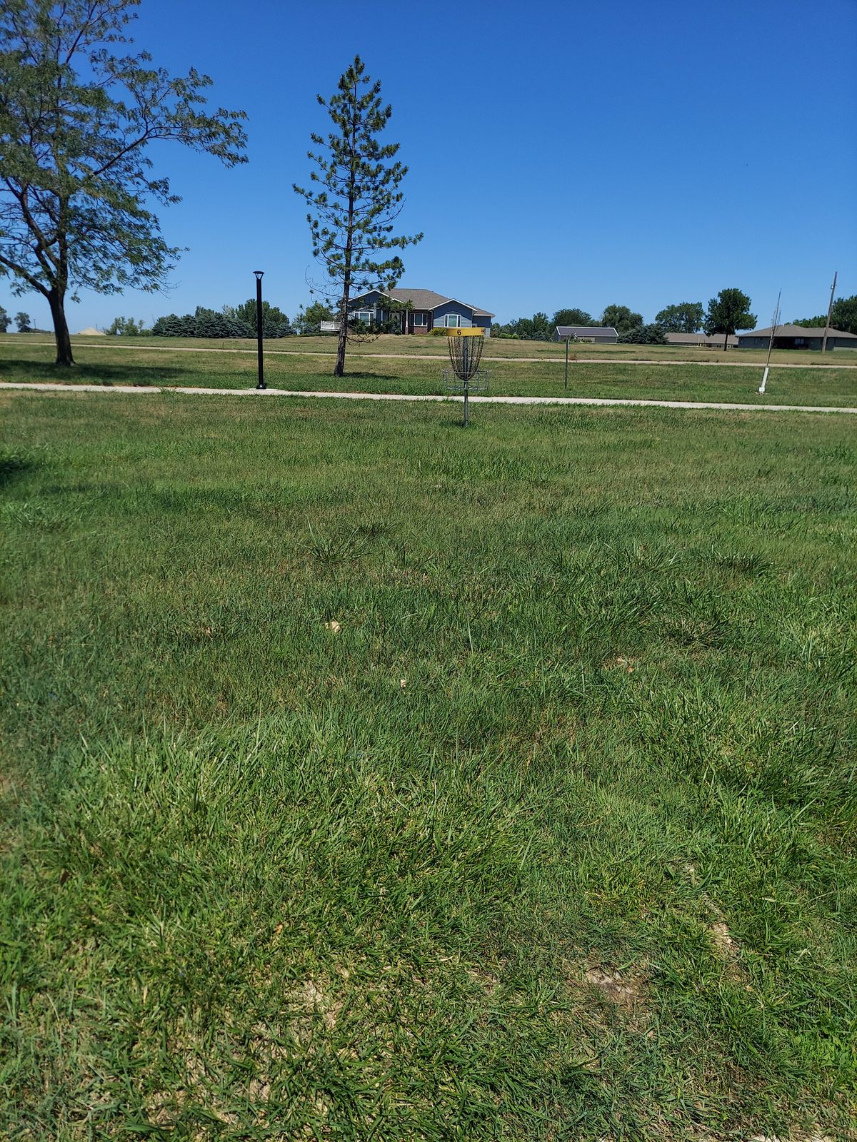 Hole 6 basket and landing zone