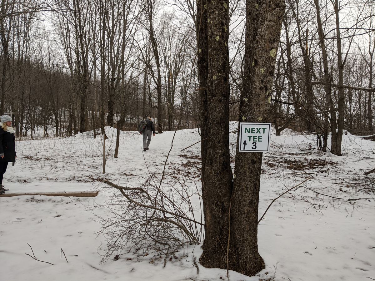 Clear markers between holes