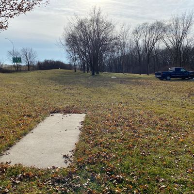 Hole 1, long tee.