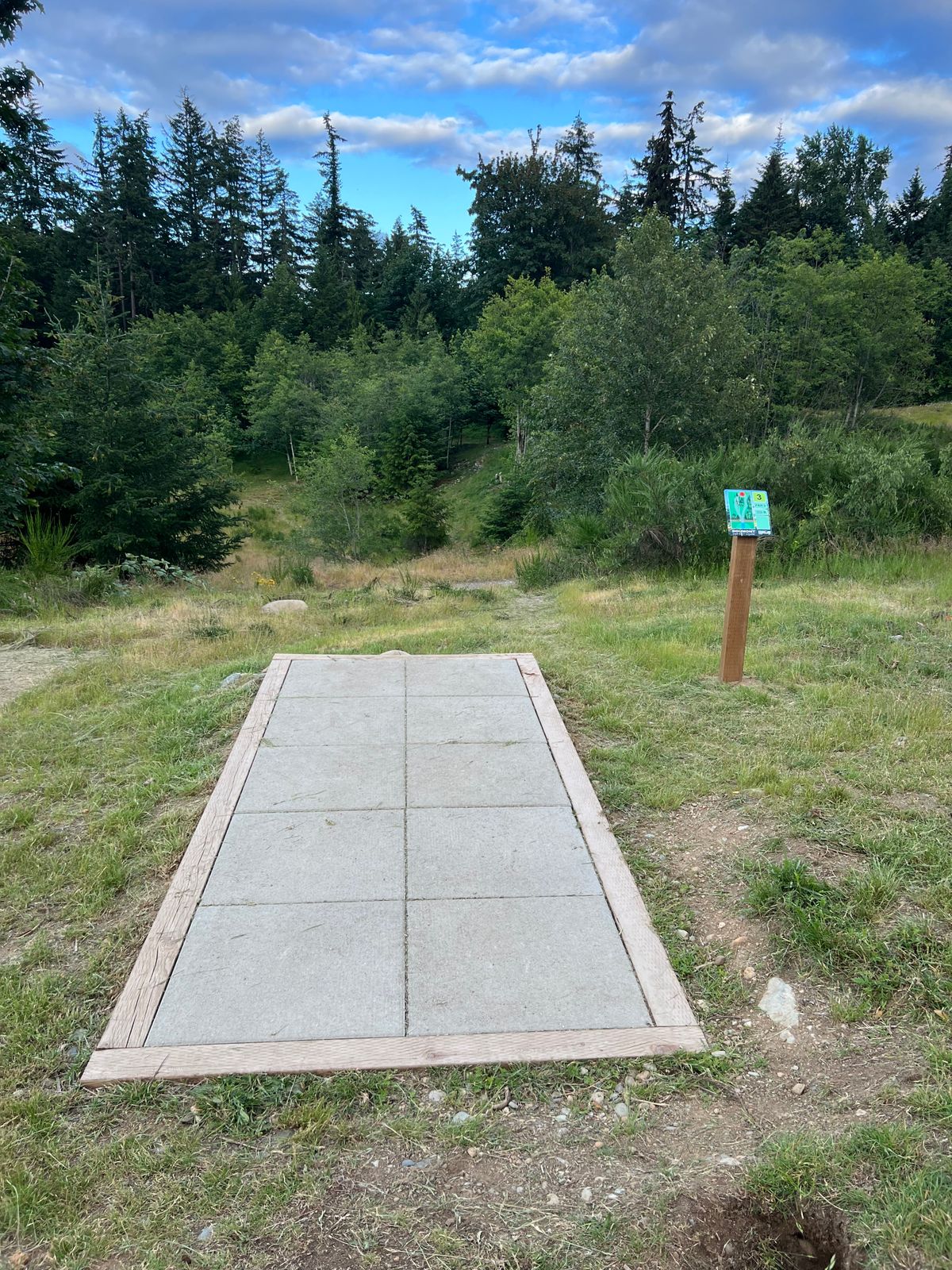 Tee off of hole 3