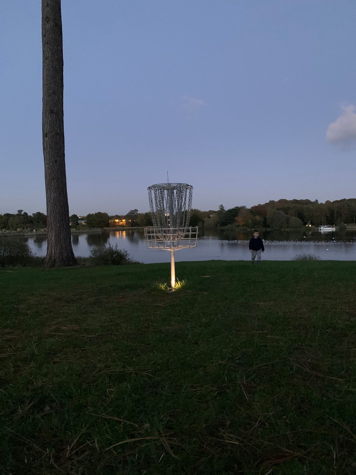 Winter sunset on the practice hole.