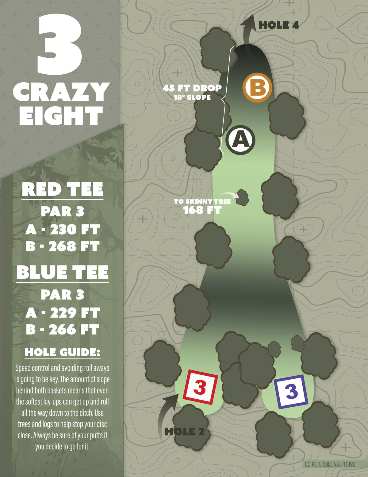 Hole 3 tee sign