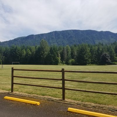 view from parking area