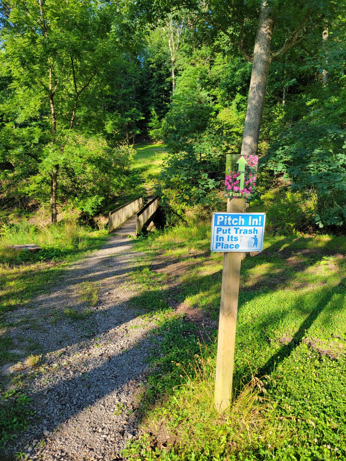 Hole one is a little walk from parking but there are some good signs