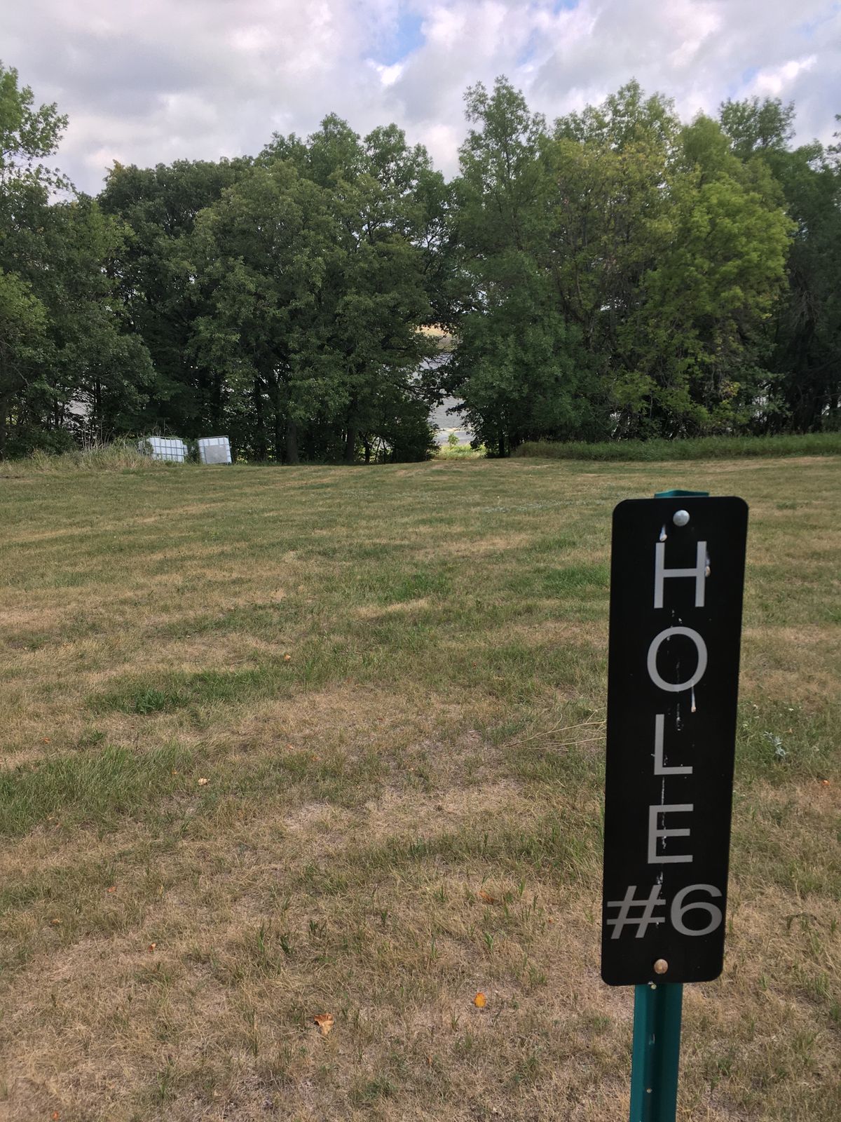 Hole 6  Tunnel shot towards the water edge