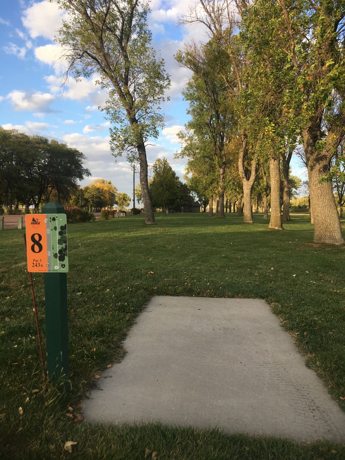Hole #8- 243’ Inside the posts on the left side is OB