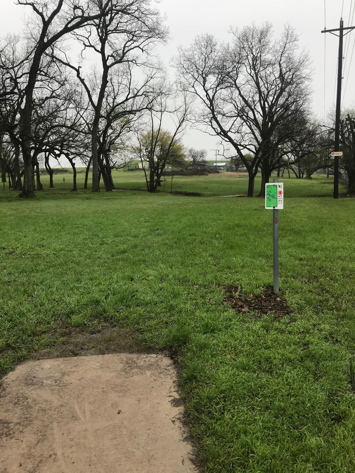 Hole 1 (short tee pad)