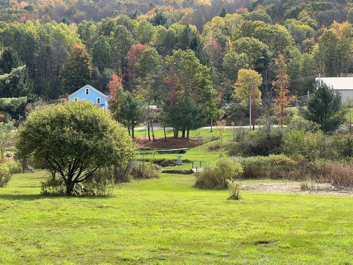 Looking down the hill on hole 14
