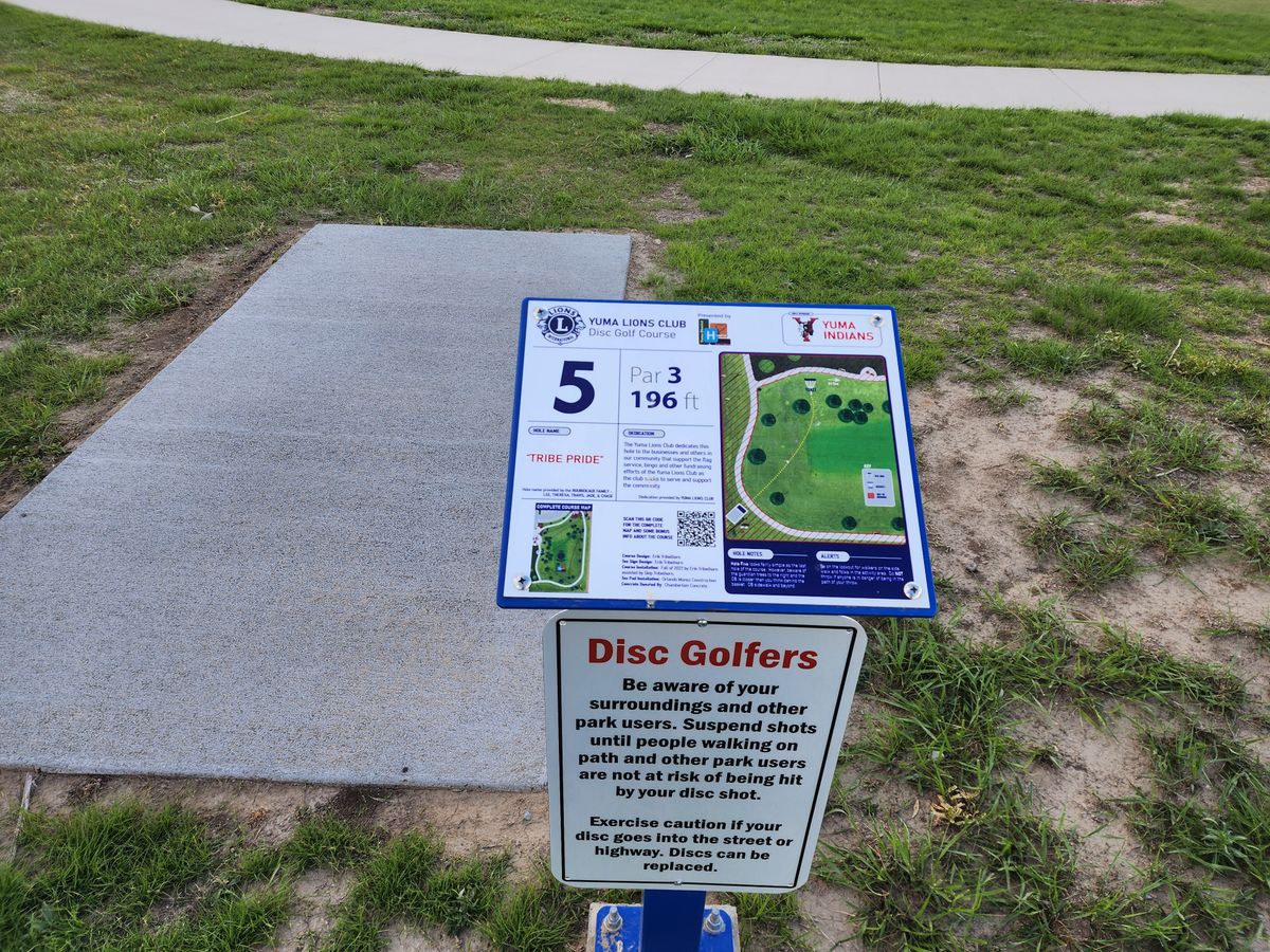Hole 5 - Tee Sign