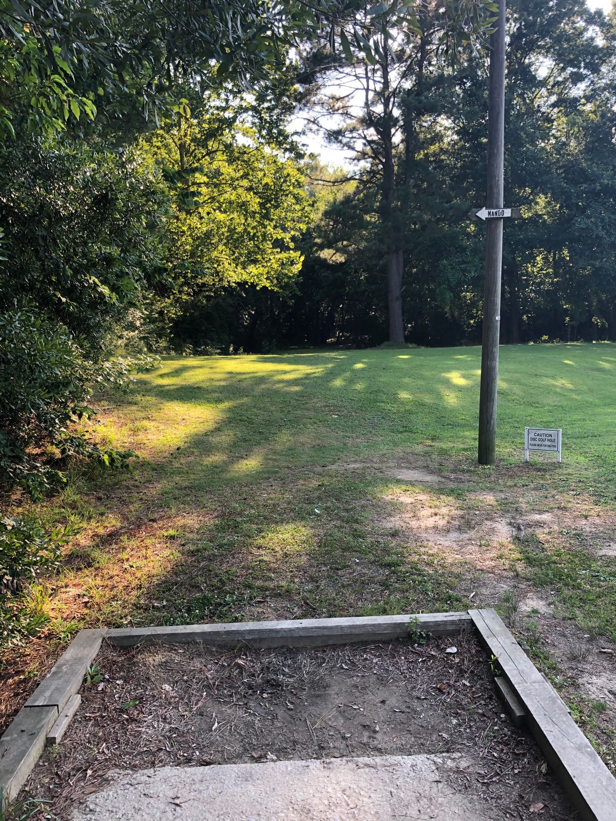 Hole 1 tee.