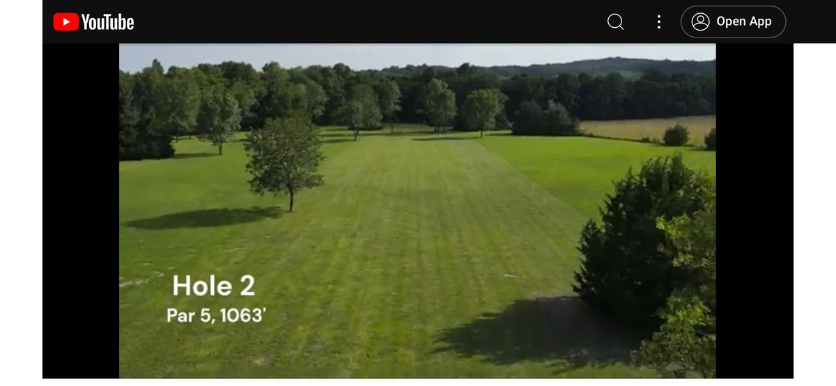 Hole #2 Drone look down fairway.