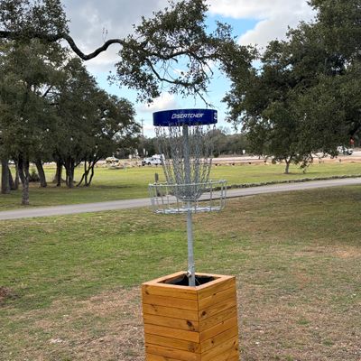 Elevated basket at Hole 3