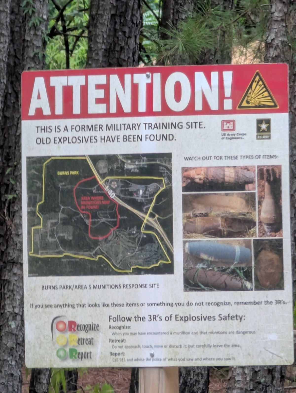 Not your average greeting to a course, but a fun wooded course all the same