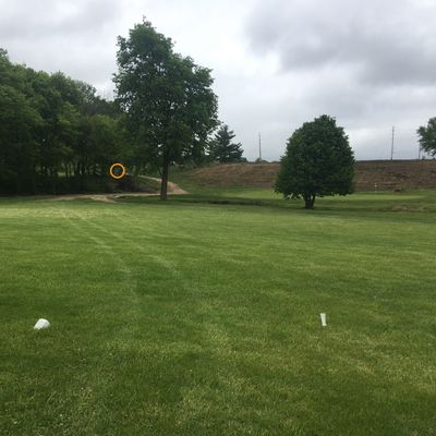 Hole 18 from the tee box
