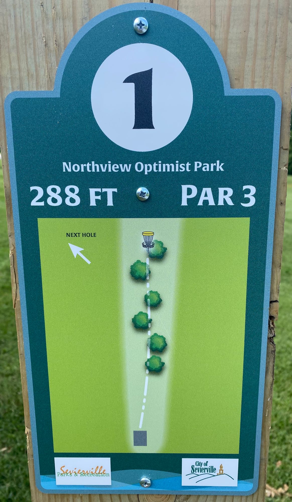 Hole #1 Tee Sign