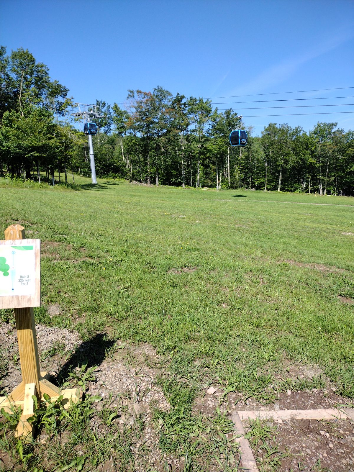 Hole 8. Don't hit the gondola!