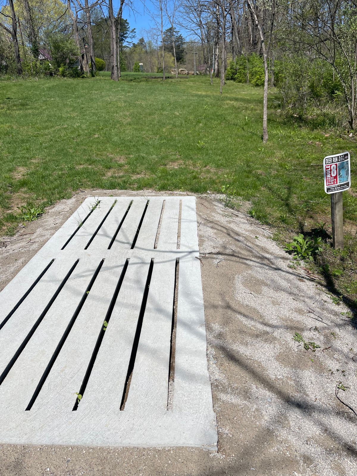 New tee pads are great!  This course was a pleasure with great woods shots as well as long runs.