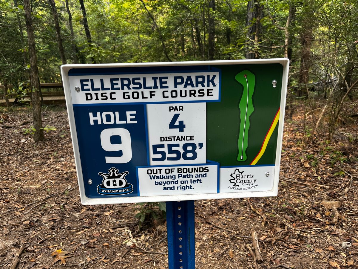 Hole 9 sign