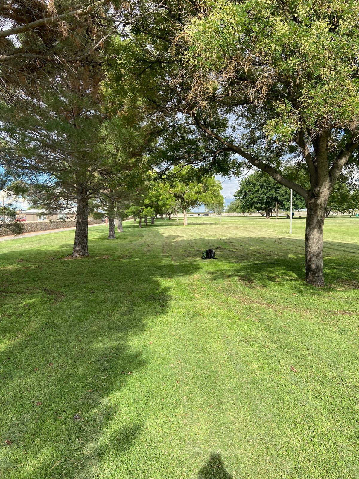Hole 13 two red poles are mandos