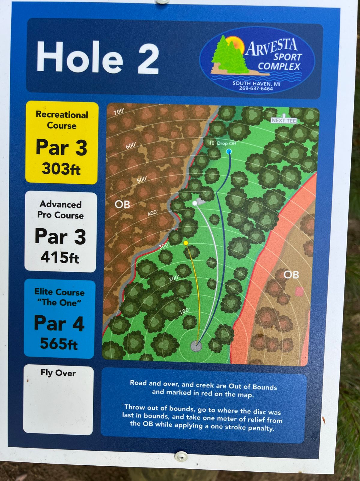 New tee signs with distances every 50’