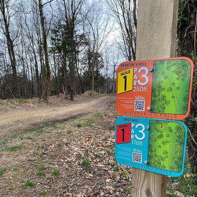 New signage installed. Orange is the Martin’s Mill layout, Blue is Grist Mill.