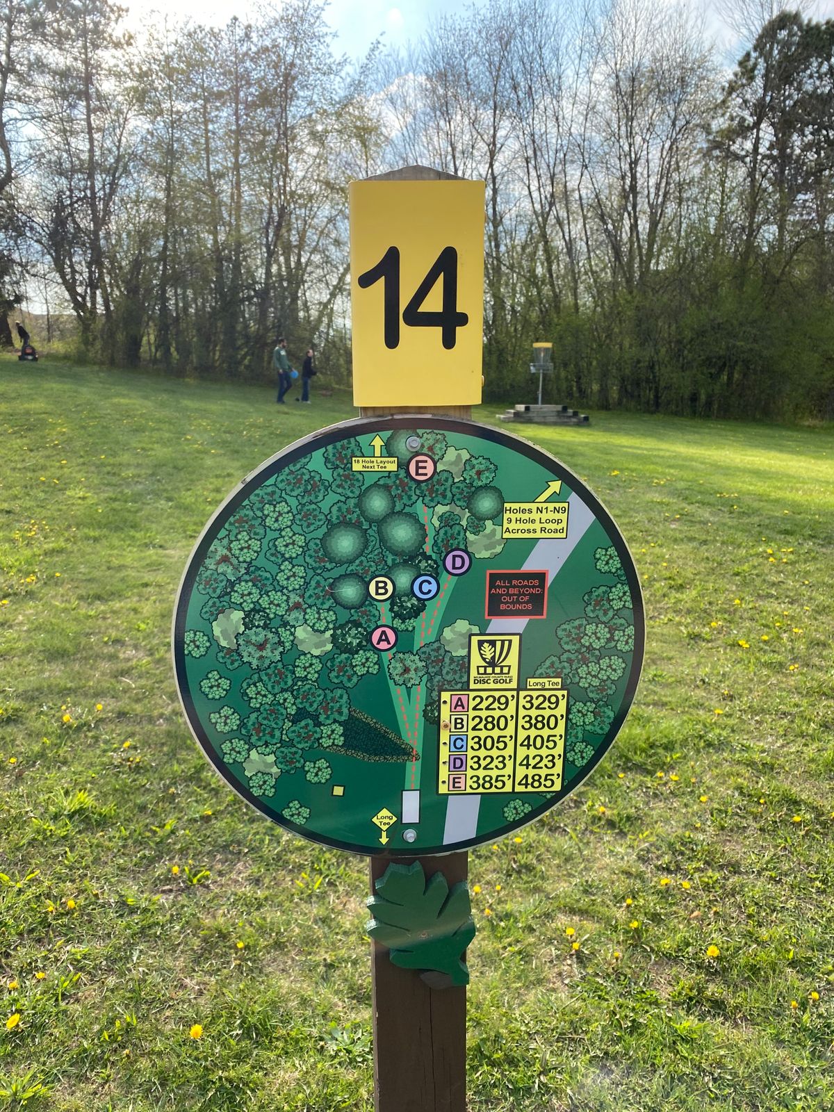 Hole 14 sign